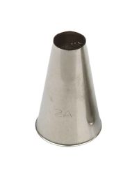 Beccuccio cornetto tondo per farcitura 2A in acciaio Ø2,4 x 4 cm