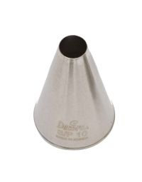 Beccuccio cornetto tondo grande 10 in acciaio inox Ø3 x 4,8 cm