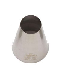 Beccuccio cornetto tondo grande 20 in acciaio inox Ø3,5 x 5 cm