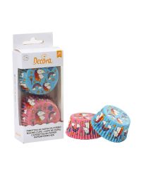 36 Pirottini in carta Decora Unicorno per cottura muffin Ø5 x h 3,2 cm