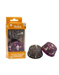 36 Pirottini per muffin in carta con scheletri di halloween Decora Ø 5 cm