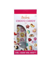 Stampo 12 cioccolatini a tema unicorni Ø4 cm con 40 bustine e 40 adesivi Decora