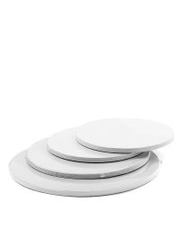 Cakeboard vassoio Sottotorta rotondo rivestito bianco h 1,2 cm varie misure