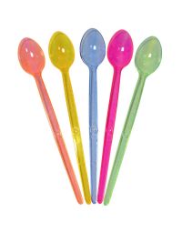 Cucchiaini di plastica colorati lunghi 