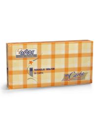 30 Tovaglie di carta 100x100 cm scozzese arancio 255-6SA