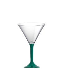 20 Coppe aperitivo Martini riutilizzabili in plastica verde 185ml