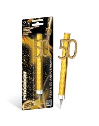 Fontana pirotecnica Anniversary numero 50 con strass