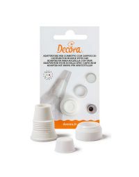 Adattatore per beccucci standard in plastica con cappuccio Ø 2,5 x 3 cm Decora