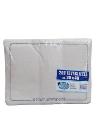 Confezione tovagliette americane usa e getta Astor 30x40 buon appetito azzurro