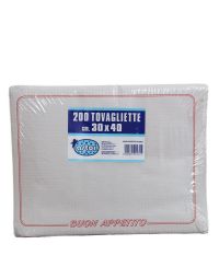 Confezione tovagliette americane usa e getta Astor 30x40 buon appetito rosso