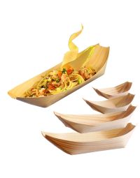 Barchette finger food in legno di foglia di pino