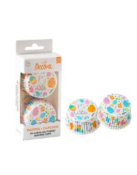 36 Pirottini in carta Ovetti di Pasqua per cottura muffin Ø5 x h 3,2 cm