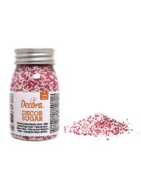 Perline di zucchero bianco e rosso per decorazione 100 g Decora