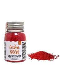 Perline di zucchero colore rosso per decorazione 100 g Decora