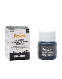 Colorante in gel per alimenti colore intenso nero 28 g Decora