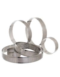 Stampo a fascia tondo microforato anello in acciaio inox h 3,5 cm Decora