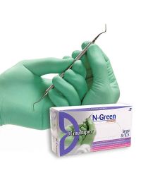 100 Guanti medicali nitrile Multipro N-Green taglie a scelta