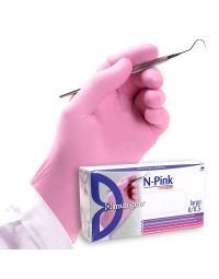 100 Guanti medicali nitrile Multipro N-Pink 