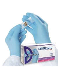 100 Guanti medicali nitrile Multipro Synthomed taglie a scelta