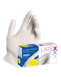 Guanti in lattice monouso Latex colore bianco taglie a scelta