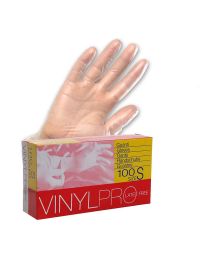 Guanti in vinile monouso VinylPro latex free bianco trasparente