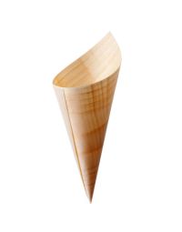 Coni finger food di legno in foglia di pino 24 x Ø 9,5 cm