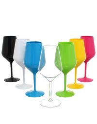 Set 6 Bicchieri Calici da vino e Cocktail infrangibili lavabili 470cc