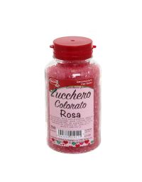 Cristalli di zucchero colorato rosa per decorazioni e zucchero filato 200 g