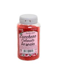 Cristalli di zucchero colorato arancio per decorazioni e zucchero filato 200 g