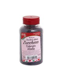 Cristalli di zucchero colorato viola per decorazioni e zucchero filato 200 g