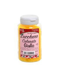 Cristalli di zucchero colorato giallo per decorazioni e zucchero filato 200 g