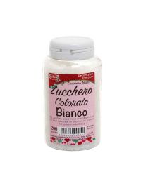 Cristalli di zucchero colorato bianco per decorazioni e zucchero filato 200 g