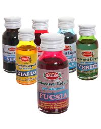 Colorante liquido concentrato per alimenti 35 g vari colori