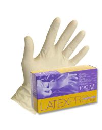 100 Guanti in lattice monouso ambra Icoguanti Latex Pro Powderfree