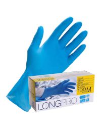 100 Guanti nitrile lunghi Icoguanti Long Pro extra resistenti