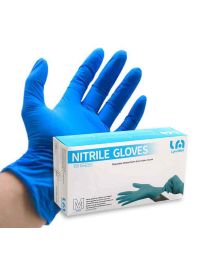 100 Guanti Nitrile Gloves blu 