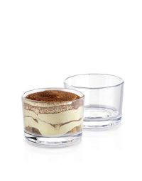 Coppe da dessert Charlotte riutilizzabili in plastica trasparente 180 ml