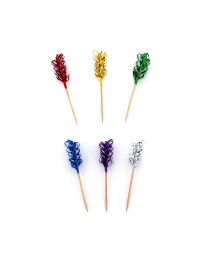 144 Decorazione laminata su stecchino 6,8 cm per decorazioni cocktail e gelato