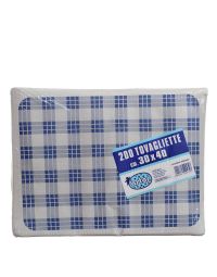 Confezione tovagliette americane usa e getta Astor 30x40 scozzese blu