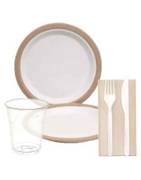 Set completo da tavola compostabile 50 persone