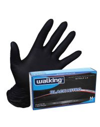 100 Guanti monouso neri in nitrile Walking Black Nitro