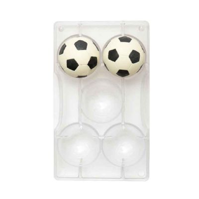 Stampo 5 cioccolatini Pallone Calcio in policarbonato Ø 5,2 cm Decora 