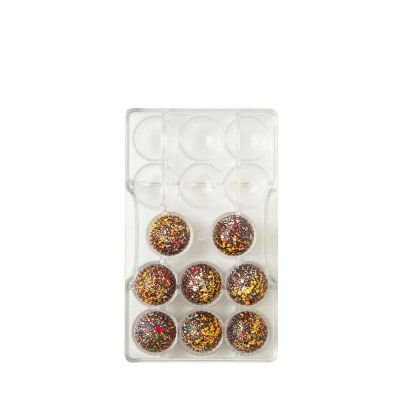 Stampo 14 Praline di cioccolato Aurora in policarbonato Ø 3,3 cm Decora 
