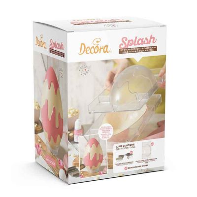 Kit Splash 2 Stampi per Uova di cioccolato da 250g in policarbonato e 4 molle