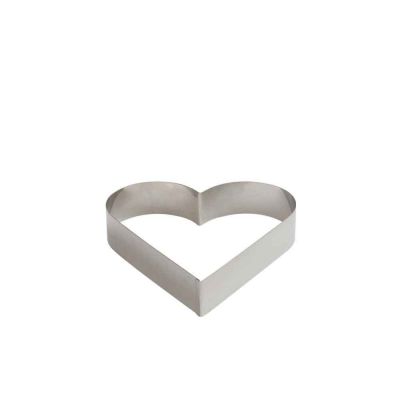 Coppapasta a cuore in acciaio inox 14 x 14 x h 4,5 cm