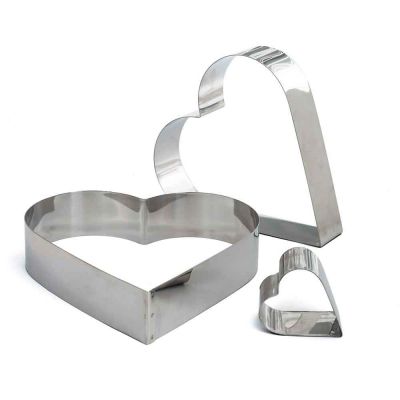 Coppapasta a cuore in acciaio inox h 4,5 cm