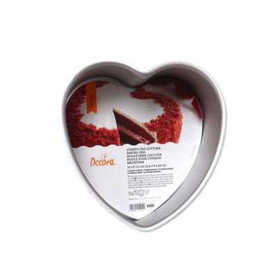 Stampo forma a cuore in alluminio anodizzato 15 x h 7,5 cm