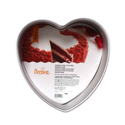 Stampo forma a cuore in alluminio anodizzato 20 x h 7,5 cm