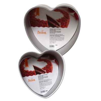 Stampo da forno forma a cuore in alluminio anodizzato h 7,5 cm