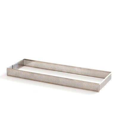 Sagoma forma rettangolare acciaio inox microforato 10 x 29cm Decora